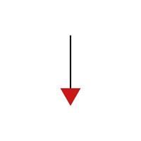 arrow down vector icon illustration