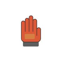 glove, protector vector icon illustration