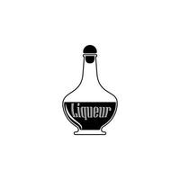 bottle of liquor vector icon illustration