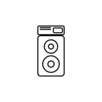 acoustic system line vector icon illustration