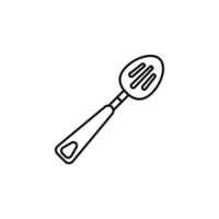 cooking spoon, skimmer, spatula vector icon illustration