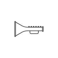 trumpet line vector icon illustration