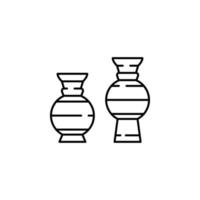 Indian pottery vector icon illustration