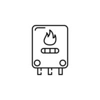 central heating, gas boiler vector icon illustration