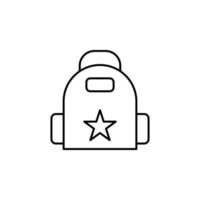 Ilustración de icono de vector de mochila