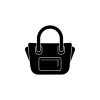 handbag with lock vector icon illustration