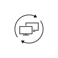 monitor, tv vector icon illustration