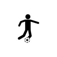 fútbol jugador con un pelota vector icono ilustración