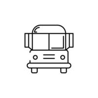 Ilustración de icono de vector de autobús escolar