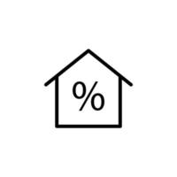 real estate percent vector icon illustration