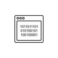 browser code search webpage vector icon illustration