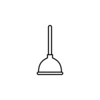 plunger vector icon illustration