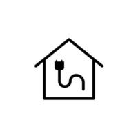 real estate power socket energy vector icon illustration