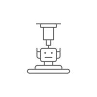 Robotics, 3d printing vector icon illustration