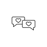 love to chat heart vector icon illustration