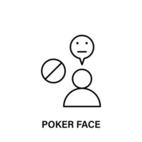 user, smile, ban, poker face vector icon illustration