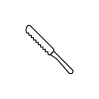 un pan cuchillo vector icono ilustración