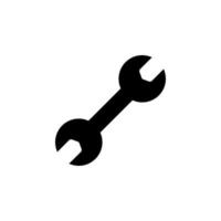 Spanner tool vector icon illustration