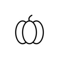 Ilustración de icono de vector de calabaza