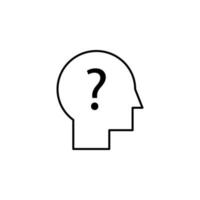 Question vector icon illustration