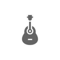 Guitar, Acoustic, melody, music vector icon illustration