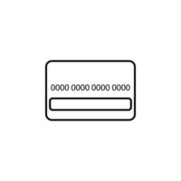 crédito tarjeta línea vector icono ilustración