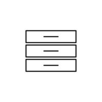 cabinet shelves vector icon illustration