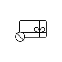 no gift card vector icon illustration