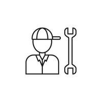 technician, man vector icon illustration