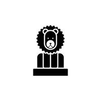 lion in the arena style vector icon illustration