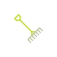 rake, garden, farm vector icon illustration