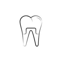 dental tratamiento, diente vector icono ilustración