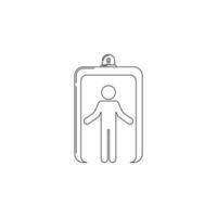 metal detector vector icon illustration