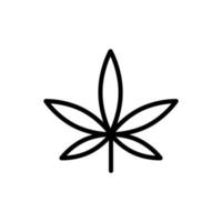 marijuana, planta vector icono