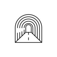 tunnel vector icon illustration