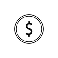 dólar símbolo vector icono ilustración