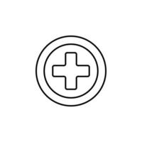 medical cross vector icon illustration