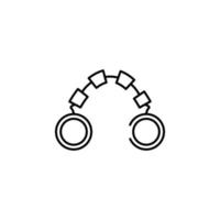 handcuffs vector icon illustration