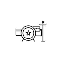 rock drum set star vector icon illustration