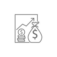 Digital business, profit vector icon illustration