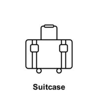 Suitcase vector icon illustration