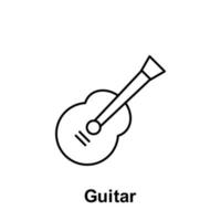 Ilustración de icono de vector de guitarra