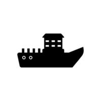 Water transport, steamer vector icon illustration