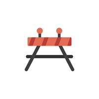 barrier, blocked, safety vector icon illustration