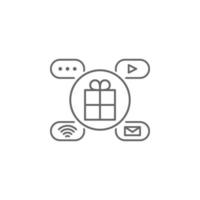 Digital business, channel vector icon illustration