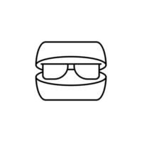 Glasses case vector icon illustration