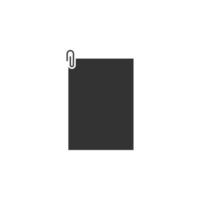attached document isolated simple vector icon illustration