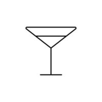 cocktail glass vector icon illustration