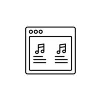 browser details music webpage vector icon illustration