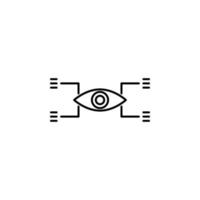 digital eye vector icon illustration